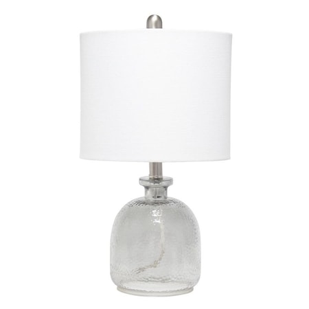 Feeltheglow Textured Glass Table Lamp, White FE2519877